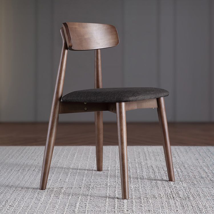 Eigentijdse stijl eetkamerstoel armloze eetkamerstoel met houten benen voor keuken