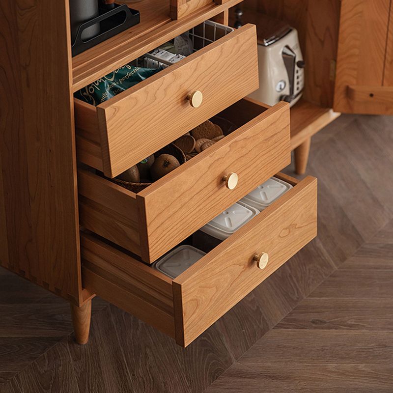 Modern Sideboard Buffet Cabinets Glass Doors Buffet Sideboard 16" W X 39" H Clearhalo 'buffet_sideboard' 'Buffets & Sideboards' 'furn' 'furn_buffet_sideboard' 'Furniture' 'Kitchen & Dining Furniture' 1200x1200_cb80f525-1a94-4d96-9ad1-8c6c417566a4