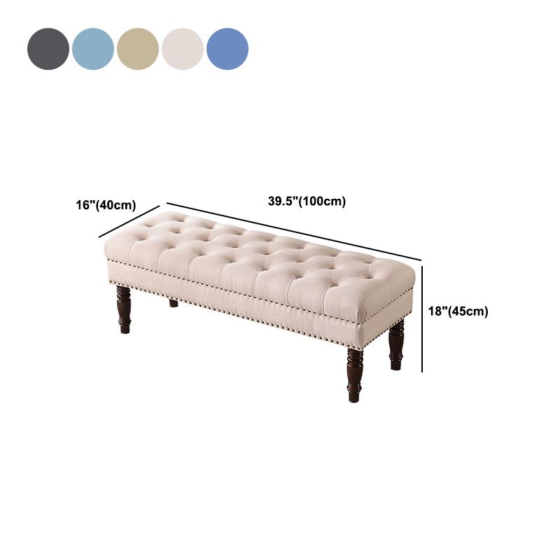Foam Cushioned Bench 39.37" L x 15.75" W x 17.72" H Modern Bench with Nailheads Clearhalo 'Benches' 'Chairs & Seating' 'furn' 'furn_benches' 'Furniture' 'Living Room Furniture' 1200x1200_cb817109-1485-40ee-b5b5-c97202132651