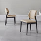 Ash Wood Legs Side Chair Modern Armless Dining Chairs with Upholstered