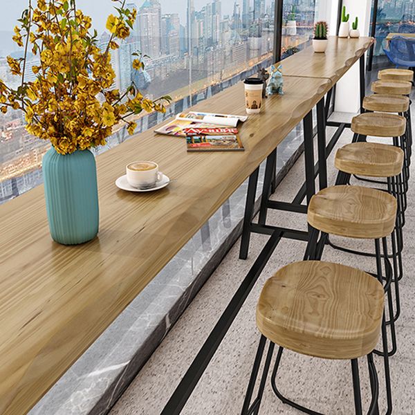 Solid Wood Rectangular Table, Modern Style Home Milk Tea Shop Bar Table Clearhalo 'Bar Furniture' 'Bar Tables' 'bar_tables' 'furn' 'furn_bar_tables' 'Furniture' 'Kitchen & Dining Furniture' 1200x1200_cb8230c9-3452-4bf5-8579-45e0be92ae61