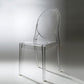 Nordic Open Back Side Chair Plastic Indoor Armless Chair for Dining Room Bedroom