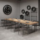 Industrial Style Solid Wood Dining Table Brown Rectangle Table with Sled Base for Dinning Room Clearhalo ' dining_table' 'Dining Tables & Seating' 'Dining Tables' 'furn' 'furn_dining_table' 'Furniture' 'furniture_dining_table' 'Kitchen & Dining Furniture' 'kitchen&dining_furn' 'kitchen' 'kitchen_dining_table' 1200x1200_cb842daa-04e1-465e-acaa-9c56b24984a7