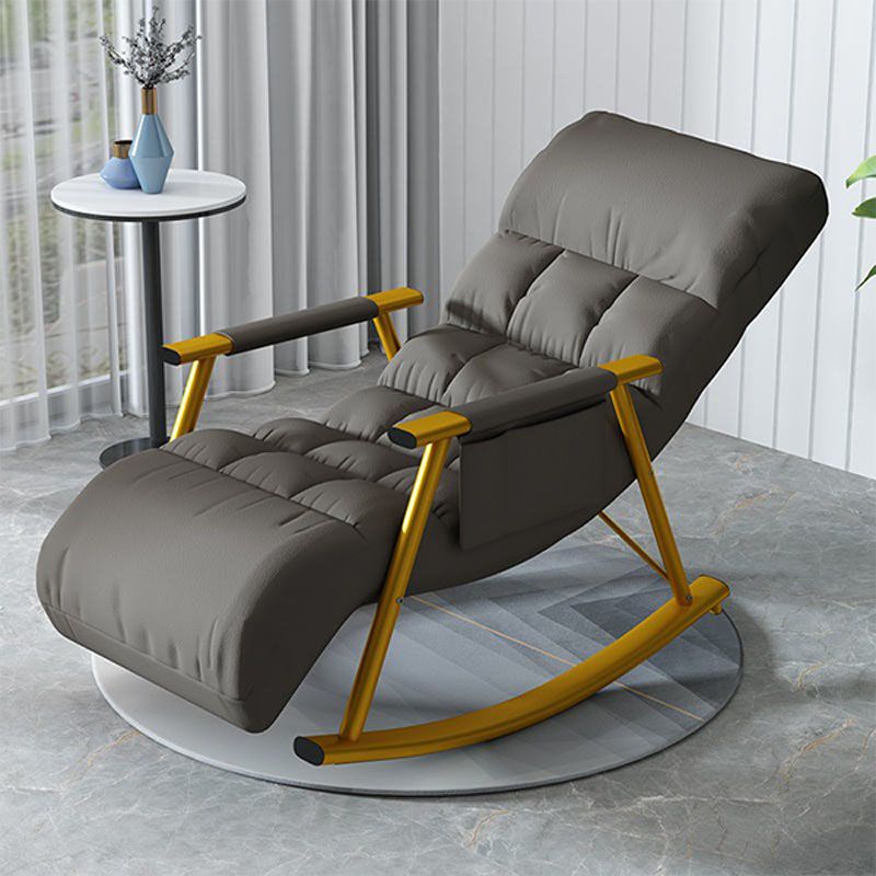 Contemporary Rocker Chair Metal Frame Spindle Rocker Chair with Cushions Clearhalo 'Chairs & Seating' 'furn' 'furn_rocking_chairs' 'Furniture' 'Living Room Furniture' 'Rocking Chairs' 'rocking_chairs' 1200x1200_cb867455-48d9-423f-9f85-82016b2817d4