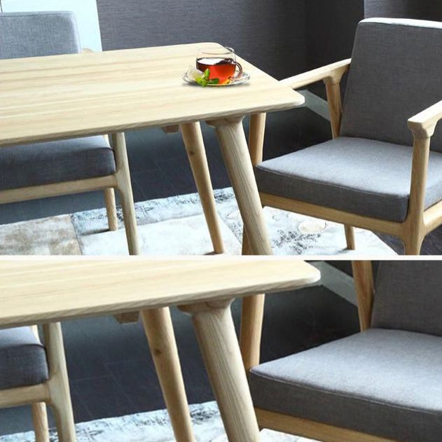 Rectangle Minimalist Dining Table Wood Color Fixed Table with Solid Wood Clearhalo ' dining_table' 'Dining Tables & Seating' 'Dining Tables' 'furn' 'furn_dining_table' 'Furniture' 'furniture_dining_table' 'Kitchen & Dining Furniture' 'kitchen&dining_furn' 'kitchen' 'kitchen_dining_table' 1200x1200_cb8693c7-92c7-43d0-941a-576a877a7346