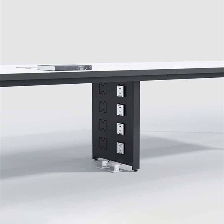 Escritorio de escritura de madera curva de estilo industrial parsons de la base de trabajo para la oficina