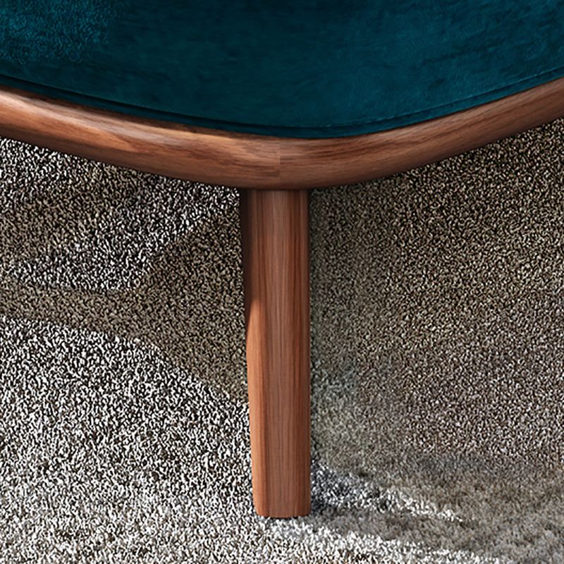 Sedia alare contemporanea con 4 gambe in legno massiccio e schiena stretta