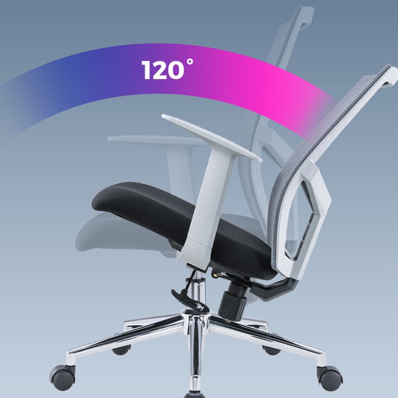 Contemporary Conference Chair Metal Adjustable Seat Height Office Chair with Arm Clearhalo 'furn' 'furn_office_chair' 'Furniture' 'Office Chairs' 'Office Furniture' 'office_chair' 1200x1200_cb88deb1-a943-45e6-8577-61bb5ae2142b