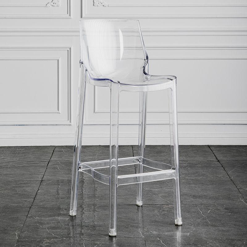 Sala de estar taburetes de bar acrílico silla contemporánea de la espalda baja