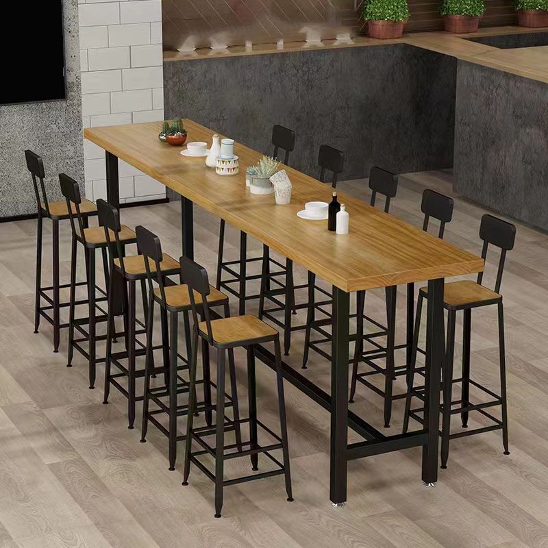 Modern Rectangle Pub Dining Set 1/2/6/7/9/11 Pieces Indoor Table and Stool Set Clearhalo 'Bar Furniture' 'furn' 'furn_home_bar_bar_sets' 'Furniture' 'Home Bars & Bar Sets' 'home_bar_bar_sets' 'Kitchen & Dining Furniture' 1200x1200_cb8c9bda-96dc-4a74-ad5b-416099037c79
