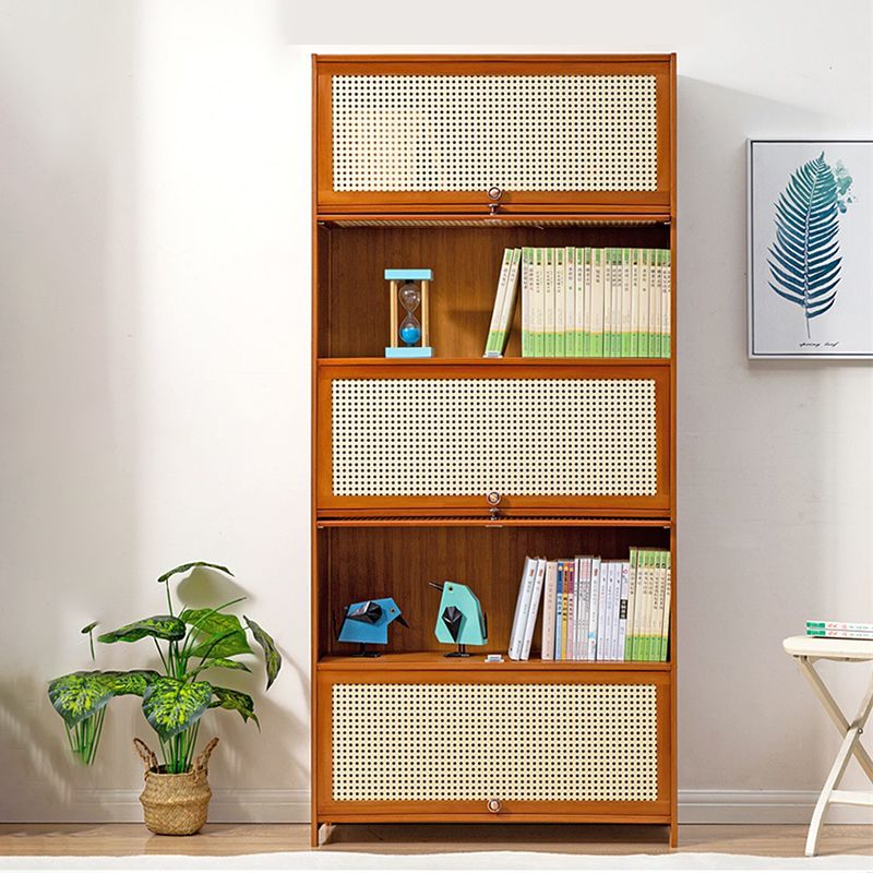 Brown Color Barrister Bookcase Contemporary Bamboo Bookcase for Home Office Clearhalo 'Bookcases' 'furn' 'furn_bookcases' 'Furniture' 'furniture_bookcases' 'kitchen' 'kitchen_bookcases' 'Living Room Furniture' 'Office Furniture' 1200x1200_cb8f33ac-54a1-4ddf-835f-d50fee5a315a