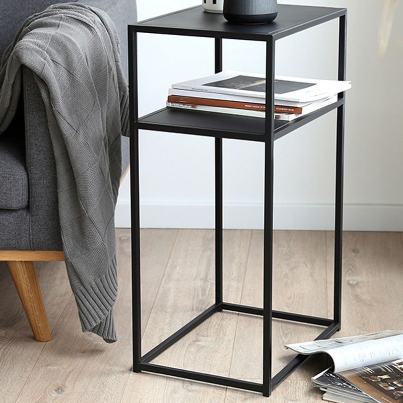 Frame Iron Rectangular End Table Mid-Century Shelf Included Side Table -15.7" W