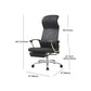 Fauteuil contemporain à bras fixes, mécanisme d'inclinaison, chaise de bureau noire
