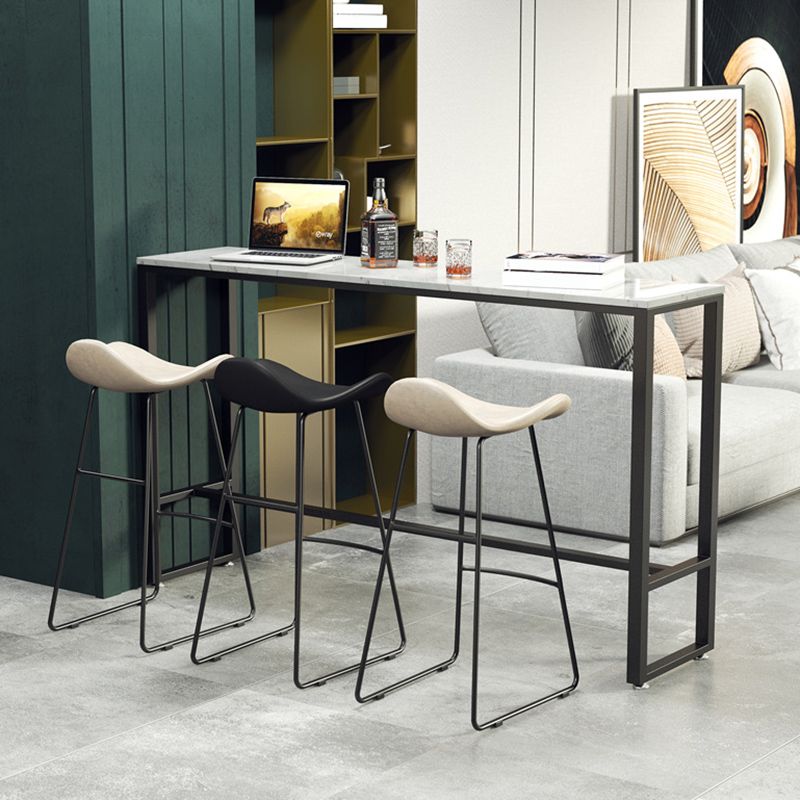 Set tavolo da bar rettangolare in marmo Set da barra per altezza barra in stile industriale 1/3/5 pezzi