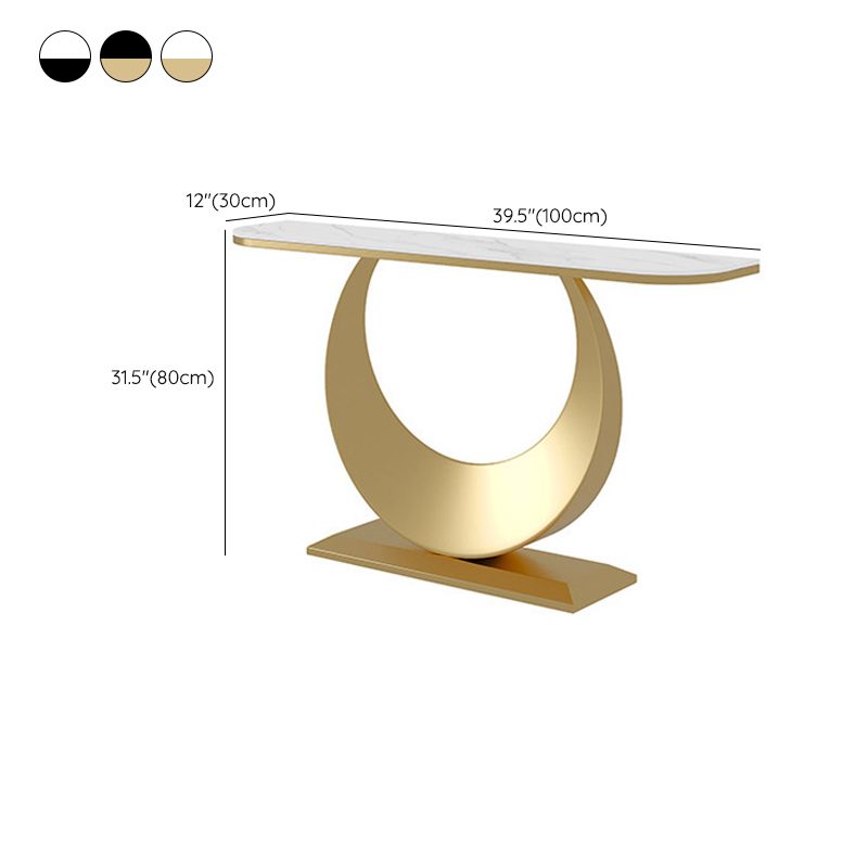 Tavolino console in pietra glam tavolo da divano console mezza luna per hall