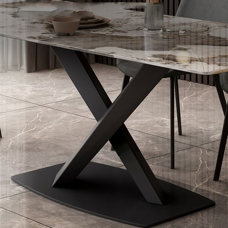 Modern 1/4/6/7 Pieces Dinette Set with Sintered Stone Top Rectangle Dining Table Set Clearhalo 'Dining Room Sets' 'Dining Tables & Seating' 'dining_room_set' 'furn' 'furn_dining_room_set' 'Furniture' 'furniture_dining_room_set' 'Kitchen & Dining Furniture' 1200x1200_cb956e64-0501-4ea5-81fd-bfdae09c4be3