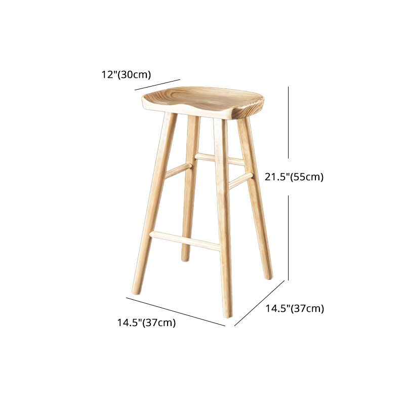 Modern Armless Backless Counter Stool Wood Milk Tea Shop Bar Stool with Seat Clearhalo 'Bar Furniture' 'Bar Stools' 'bar_stools' 'furn' 'furn_bar_stools' 'Furniture' 'furniture_bar_stools' 'Kitchen & Dining Furniture' 1200x1200_cb9638b3-2ac8-4824-9cfe-a86c7fd04375