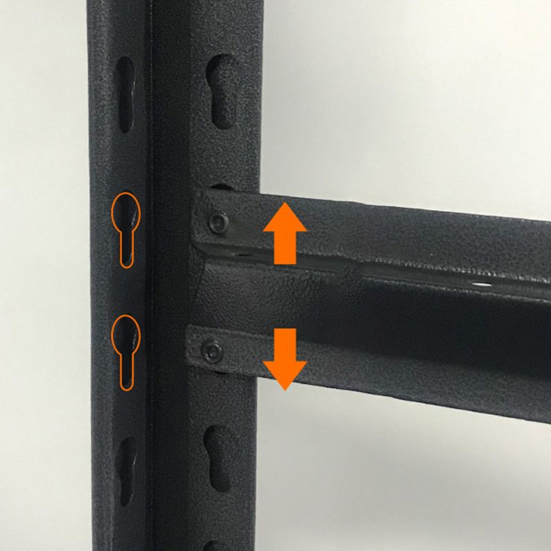 Estantería de almacenamiento de black metal abierto estantería moderna de la oficina en el hogar