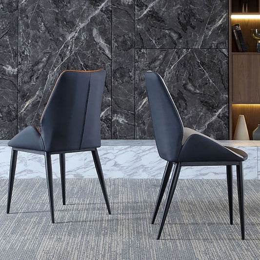 Industrial Metal Dining Room Chair Faux Leather Dining Arm Chair for Restaurant Use Clearhalo ' kitchen&dining_furn' 'Dining Chairs' 'Dining Tables & Seating' 'dining_chair' 'furn' 'furn_dining_chair' 'Furniture' 'furniture_dining_chair' 'Kitchen & Dining Furniture' 'kitchen' 1200x1200_cb96aea6-a3fc-44bc-90fd-e7d853554101