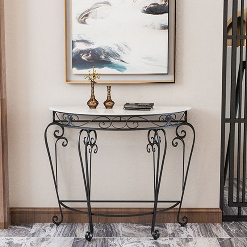 Sala 4 gambe Fucide legno in legno mezza luna resistente a graffi e console resistente alle macchie