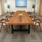 Solid Wood Rectangular Meeting Table Home Office Industrial Working Desk