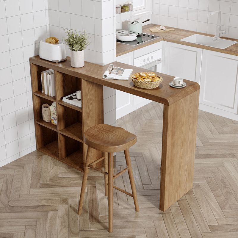 Contemporary Solid Wood Rectangle Bistro Bar Desk for Living Room Clearhalo 'Bar Furniture' 'Bar Tables' 'bar_tables' 'furn' 'furn_bar_tables' 'Furniture' 'Kitchen & Dining Furniture' 1200x1200_cb9e3219-c00f-4543-8aca-6cd921619c9e