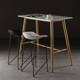 Armless Plastic Counter Height Bar Stool Indoor Modern Stool for Living Room