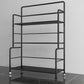 Etagere Iron Bookshelf Open Back Modern Bookcase With Rectangular Shelves