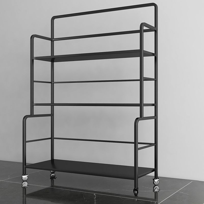 Etagere Iron Bookshelf Open Back Modern Bookcase With Rectangular Shelves