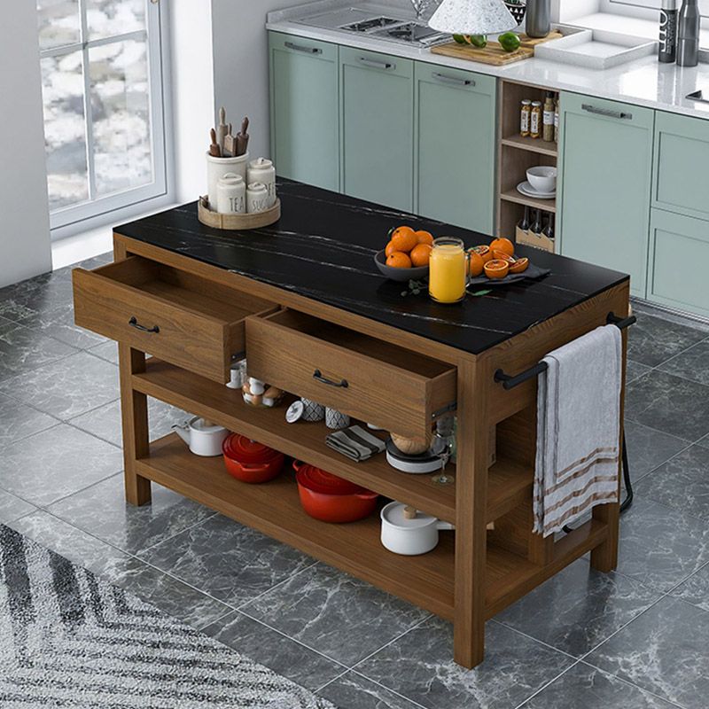 Eetkamer keuken eiland tafel open opslag marmeren prep tafel