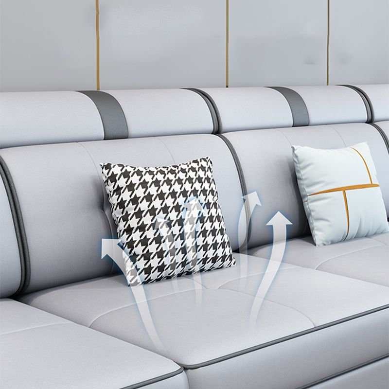 133.07" L x 70.86" W x 35.43" H Pillow Top Arm Sectional with Pillowed Back Cushions Clearhalo 'furn' 'furn_sectionals' 'Furniture' 'furniture_sectionals' 'kitchen' 'kitchen_sectionals' 'Living Room Furniture' 'Sectionals' 1200x1200_cb9f4753-038a-4f2b-90b9-f0975946abea