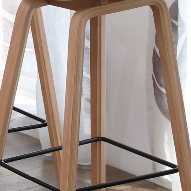 Scandinavia Style Bar-stool Wooden Legs PP Bucket Seat Barstool for Bar Kitchen Clearhalo 'Bar Furniture' 'Bar Stools' 'bar_stools' 'furn' 'furn_bar_stools' 'furniture_bar_stools' 'Kitchen & Dining Furniture' 'kitchen&dining_furn' 'kitchen' 'kitchen_furn' Furniture' 1200x1200_cb9fab2c-29b4-4ba6-a4c1-678086a978bd