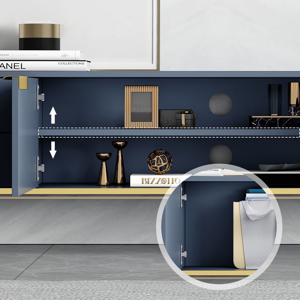 Glam TV Media Stand with Drawers Faux Wood Media Console for Living Room Clearhalo 'furn' 'furn_tv_stands_entertainment_centers' 'Furniture' 'Living Room Furniture' 'TV Stands & Entertainment Centers' 'TV Stands & Media Storage Furniture' 'tv_stands_entertainment_centers' 1200x1200_cba0918d-701b-498d-b4f8-8cfec0c9e095