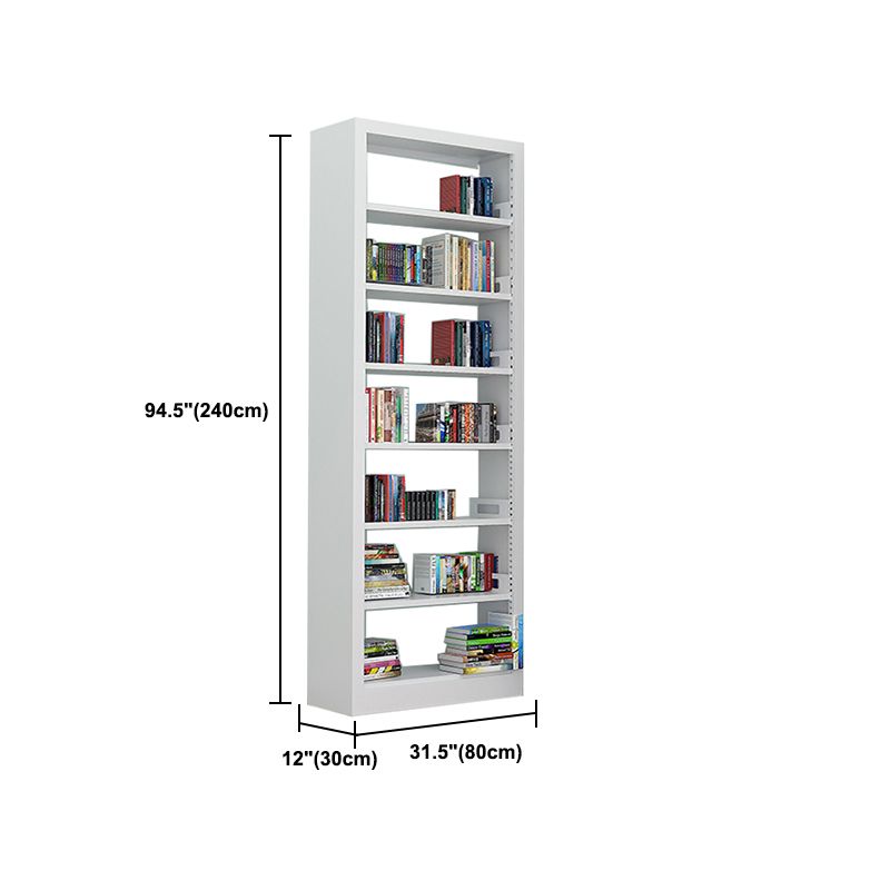 Rectangle Etagere Bookshelf Modern Metal Open Bookcase with Shelves