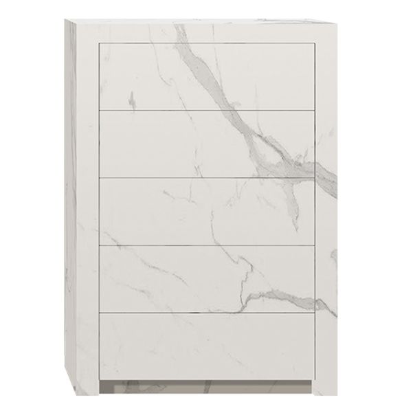 Houten borst met stenen bovenste verticale opbergkast met laden voor slaapkamer