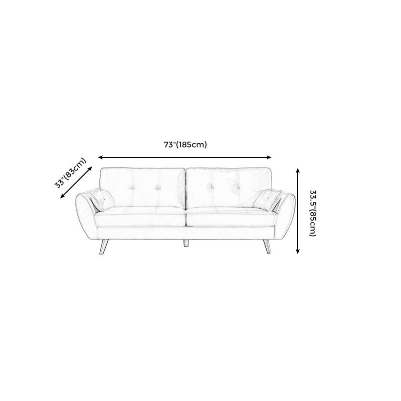 Contemporary Button-tufted Sofa Flared Arm Couch for Apartment Clearhalo 'furn' 'furn_sofas' 'Furniture' 'furniture_sofas' 'Living Room Furniture' 'Sofa' 'sofas' 1200x1200_cba3a194-b33a-4cb0-b639-5def8b3f9841