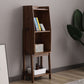 Geometry Wooden Bookshelf Modern Style Bookcase for Bedroom , 15" W X 11" D
