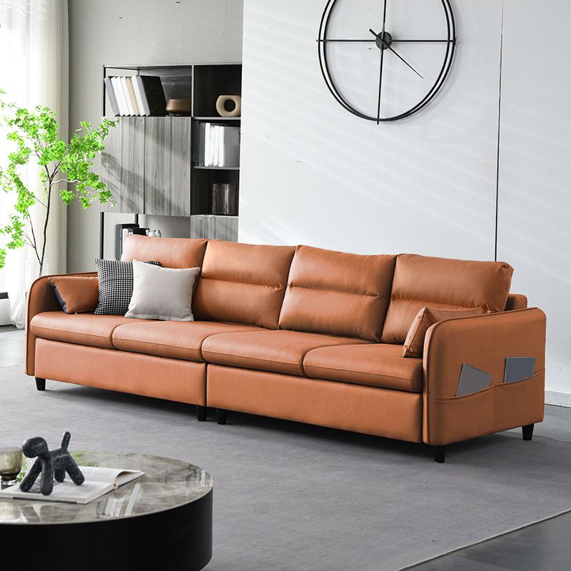 Modern Sewn Pillow Back Sofa 4-Seat Square Arm Couch with Storage Clearhalo 'Furniture' 'kitchen' 'kitchen_sofas' 'Living Room Furniture' 'Sofa' 'sofas' 1200x1200_cba69c4e-b1db-4540-8eb4-5312d5d79051