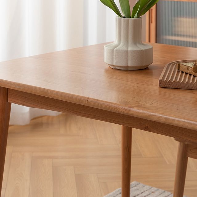 Rectangle Cherry Wood Table Modern Dining Table with 4 Legs for Restaurant Clearhalo ' dining_table' 'Dining Tables & Seating' 'Dining Tables' 'furn' 'furn_dining_table' 'Furniture' 'furniture_dining_table' 'Kitchen & Dining Furniture' 'kitchen&dining_furn' 'kitchen' 'kitchen_dining_table' 1200x1200_cba73110-e12a-48f0-a72f-bd258465b703