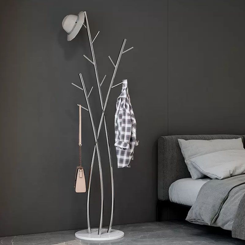 ステンレススチールコートラックフリーランディングコートラックラグジュアリーブランチホールスタンド