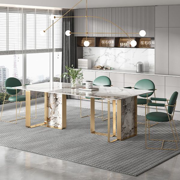 Modern Style Indoor Arm Chair Open Back Metal Upholstered Single Dining Room Chair Clearhalo ' kitchen&dining_furn' 'Dining Chairs' 'Dining Tables & Seating' 'dining_chair' 'furn' 'furn_dining_chair' 'Furniture' 'furniture_dining_chair' 'Kitchen & Dining Furniture' 'kitchen' 1200x1200_cba8435d-b60b-4e19-98fd-f2d32fc9bf3a