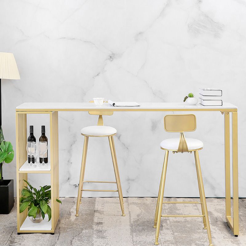 Taburete de bar Glam sin brazos, base de metal dorado, taburete de comedor con reposapiés