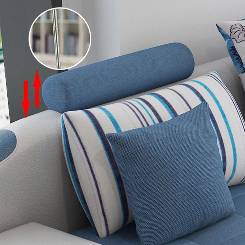 129.1"L X 70.8"W X 32.2"H Fabric Sectional Pillow Top Arm Sofa for Living Room Clearhalo 'Furniture' 'furniture_sectionals' 'kitchen' 'kitchen_sectionals' 'Living Room Furniture' 'Sectionals' 1200x1200_cba93f9a-2291-4e18-88f6-c2b6db928086
