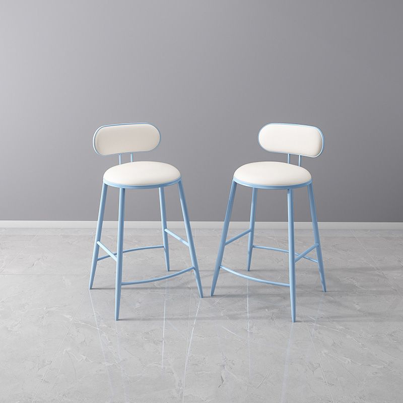 Scandinavian Footrest Milk Tea Shop Stool Matte Finish Iron Bar Stool Clearhalo 'Bar Furniture' 'Bar Stools' 'bar_stools' 'furn' 'furn_bar_stools' 'Furniture' 'furniture_bar_stools' 'Kitchen & Dining Furniture' 1200x1200_cba945e7-9320-4eff-92ac-12a9fdf4bb04