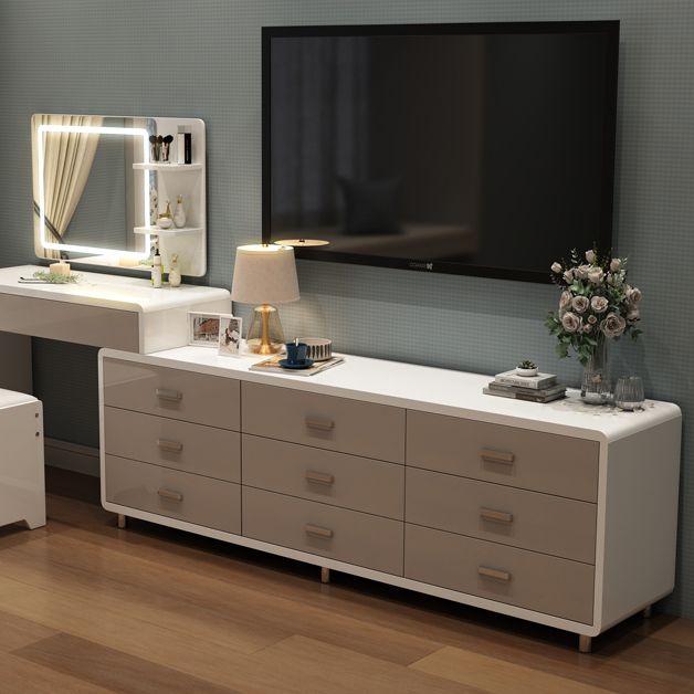 Modern Engineered Wood Sideboard Simple Buffet Table with Drawer for Dining Room Clearhalo 'buffet_sideboard' 'Buffets & Sideboards' 'Furniture' 'furniture_buffet_sideboard' 'Kitchen & Dining Furniture' 1200x1200_cba9984d-6ca8-41dc-acf7-fa6122abe132