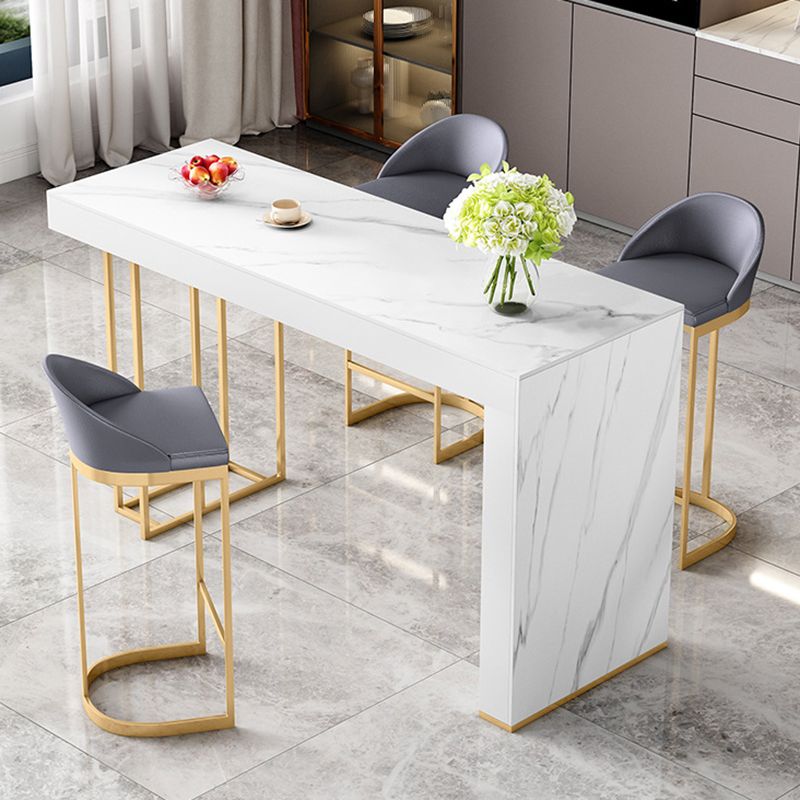 Rectangle Bistro Bar Table Sintered Stone Bar Table with Shelves Clearhalo 'Bar Furniture' 'Bar Tables' 'bar_tables' 'furn' 'furn_bar_tables' 'Furniture' 'Kitchen & Dining Furniture' 1200x1200_cbaa986b-ea23-4651-a116-345418c7ce62