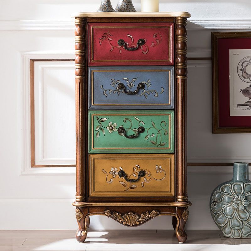 Traditional Style Storage Chest Vertical Lingerie Chest with 3 / 4 Drawers Clearhalo 'Bedroom Furniture' 'Dressers & Chests' 'dressers_chests' 'furn' 'furn_dressers_chests' 'Furniture' 1200x1200_cbac0d42-625b-4005-906d-0e42a0186d81