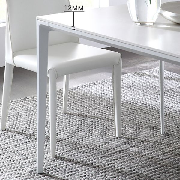 Modern Style Rectangle Table Set 1/2/4/5/6/7 Pieces Dining Set with Metal Legs Clearhalo 'Dining Room Sets' 'Dining Tables & Seating' 'dining_room_set' 'furn' 'furn_dining_room_set' 'Furniture' 'Kitchen & Dining Furniture' 1200x1200_cbaccdd8-c33c-4560-bfba-44e962cb6eb4