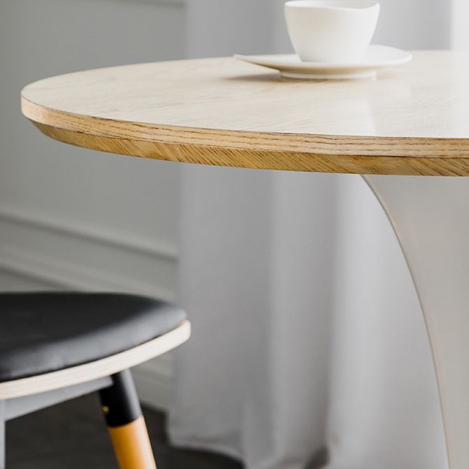 Modern Round Wood Dining Table Tulip Base Home Kitchen Dinner Dining Table Clearhalo 'Dining Tables & Seating' 'Dining Tables' 'dining_table' 'furn' 'furn_dining_table' 'Furniture' 'furniture_dining_table' 'Kitchen & Dining Furniture' 'kitchen' 'kitchen_dining_table' 1200x1200_cbacd951-7b0c-406c-a2d0-29a3930659de