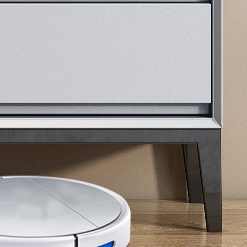 Tableau de buffet en bois et en pierre d'ingénierie moderne avec tiroirs